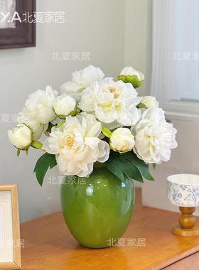 式高品质仿摆真花58368室中凤凰牡丹客厅摆设花内装饰花中式花艺