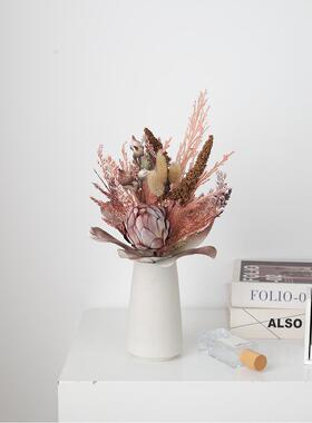 Ins风仿麦穗干花花束客厅王花感假花装饰摆82467件餐桌帝花高真级