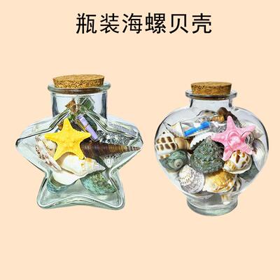 装海螺贝壳创意54313许愿瓶饰摆工艺品海世界纪念洋品学生小礼件