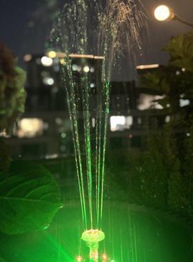 新款太阳能喷泉户外水池盆鸟浴喷泉泵景园林花园水料喷泉74310灯