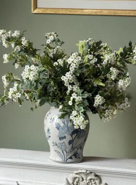 仿花真手居球花家软装餐桌餐酒店民宿艺套装摆35152件木绣球厅假