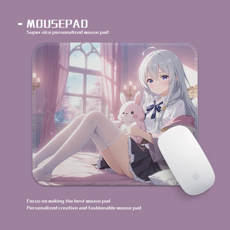 魔女之旅伊蕾娜高颜值滑鼠垫小号锁边办公桌垫学生党可携式垫耐脏