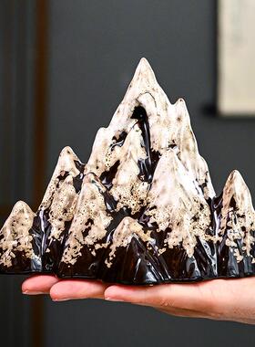 陶小假山摆件景观景鱼缸流造81507水配件枯山盆景茶室微创意倒瓷