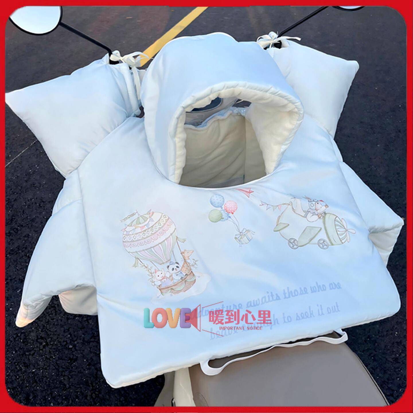 2025电动摩托车挡风被冬季加绒加厚防寒防雨保暖亲子天窗挡风罩被