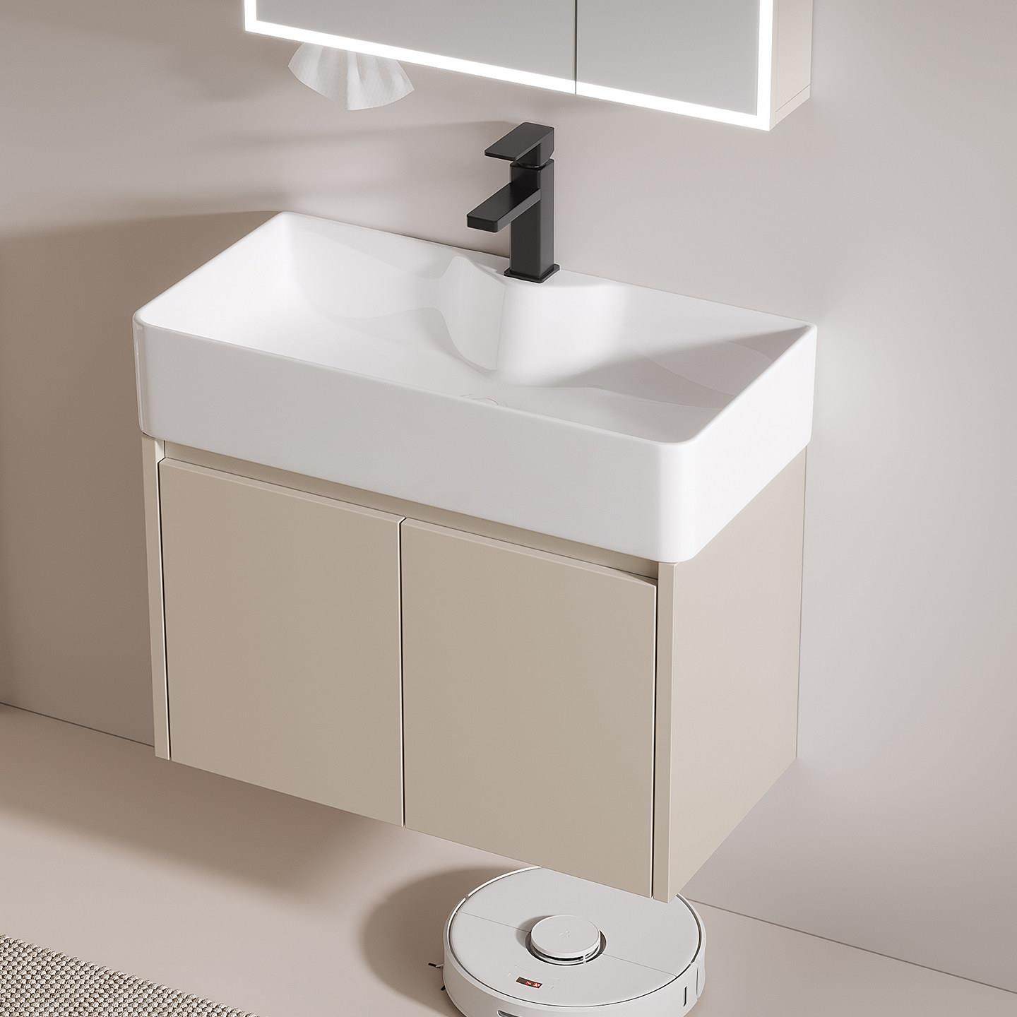 1.8加厚蜂窝铝浴室柜组合卫生间小尺寸陶瓷一体盆小型极窄洗手盆