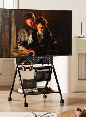 北弧电视机支架落地式带轮子移动推车可移动收纳挂架37-86寸FS360