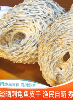 锦山里海南刺龟鱼皮干海捕刺豚皮海刺猬皮去刺煲汤特产海产干货礼