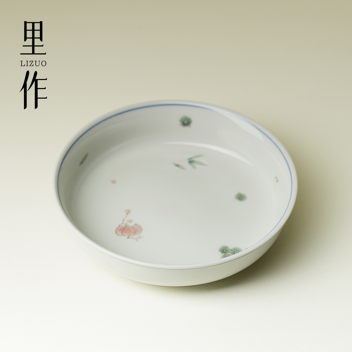 里作新中式国潮手绘壶承家用干泡台茶壶垫盖碗底座陶瓷托盘养壶垫