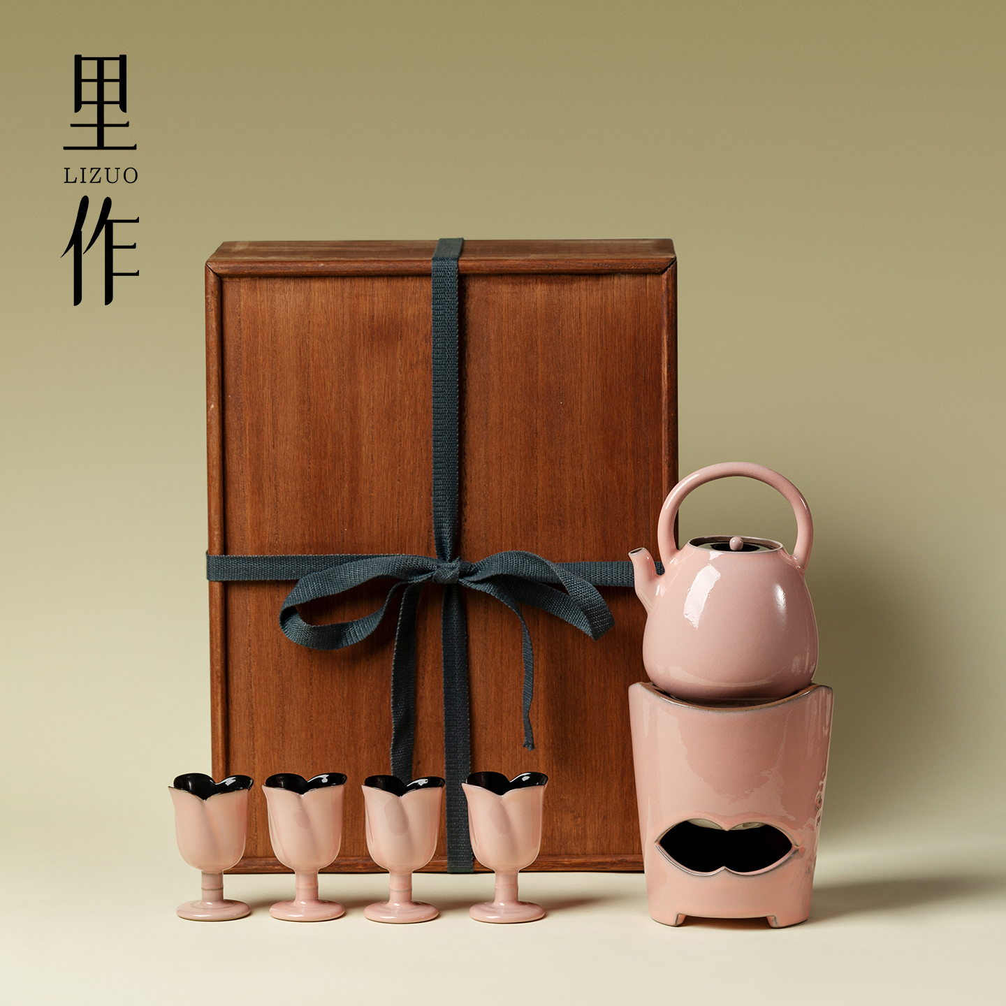 里作 围炉煮茶壶套装碳火烧水煮茶壶碳火炉茶杯礼盒装送长辈礼物