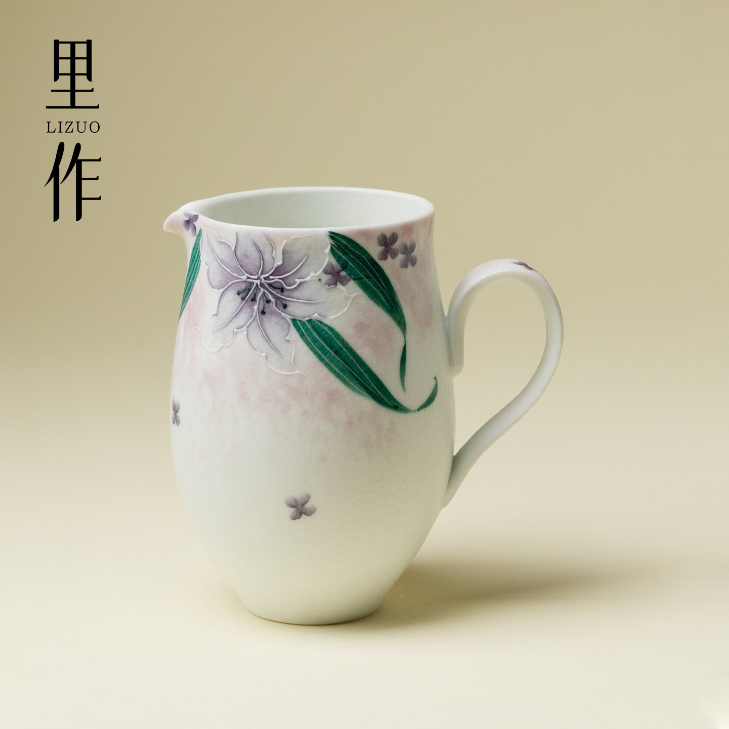 里作纯手工蜓伴清卉陶瓷公道杯暮云紫精致分茶器功夫茶具茶海匀杯,餐饮具,公道杯,淘宝优惠券,粉丝福利购,淘宝优惠卷