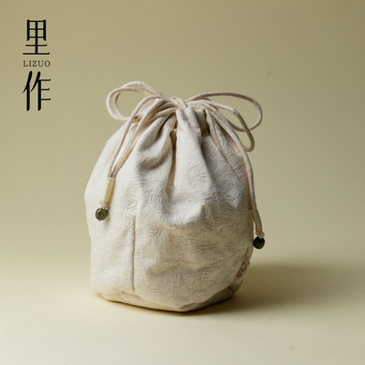 里作便携茶具茶道收纳包布艺抽绳大号茶杯盖碗茶壶户外手提茶事包