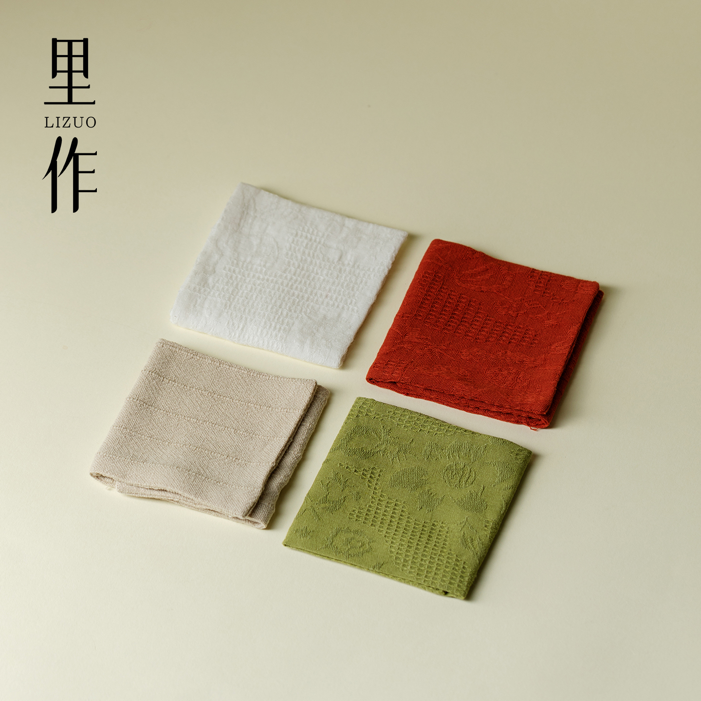 里作 棉麻茶巾手工缝制吸水巾功夫茶具配件养壶巾简约风家用毛巾