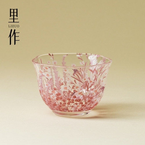 里作粉屿耐热玻璃茶杯高颜值精致手工品茗杯高硼硅家用功夫主人杯