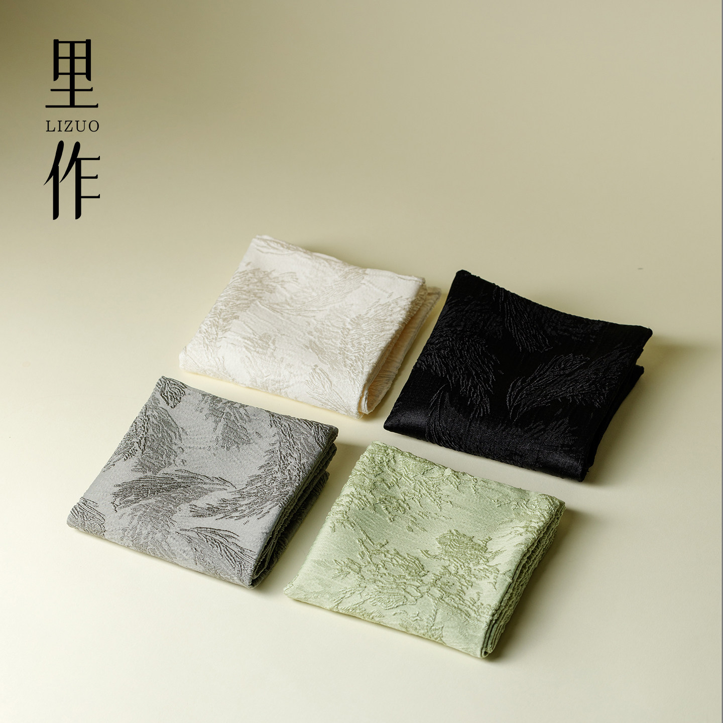 里作新中式刺绣提花茶巾茶布茶席吸水巾紫砂壶养壶巾高档茶台抹布