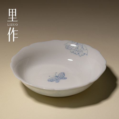 里作手绘蝶恋花茶托盘