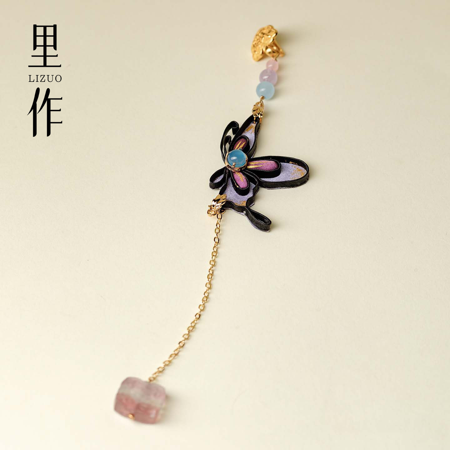 里作旗袍盘扣流苏汉服衬衫胸针