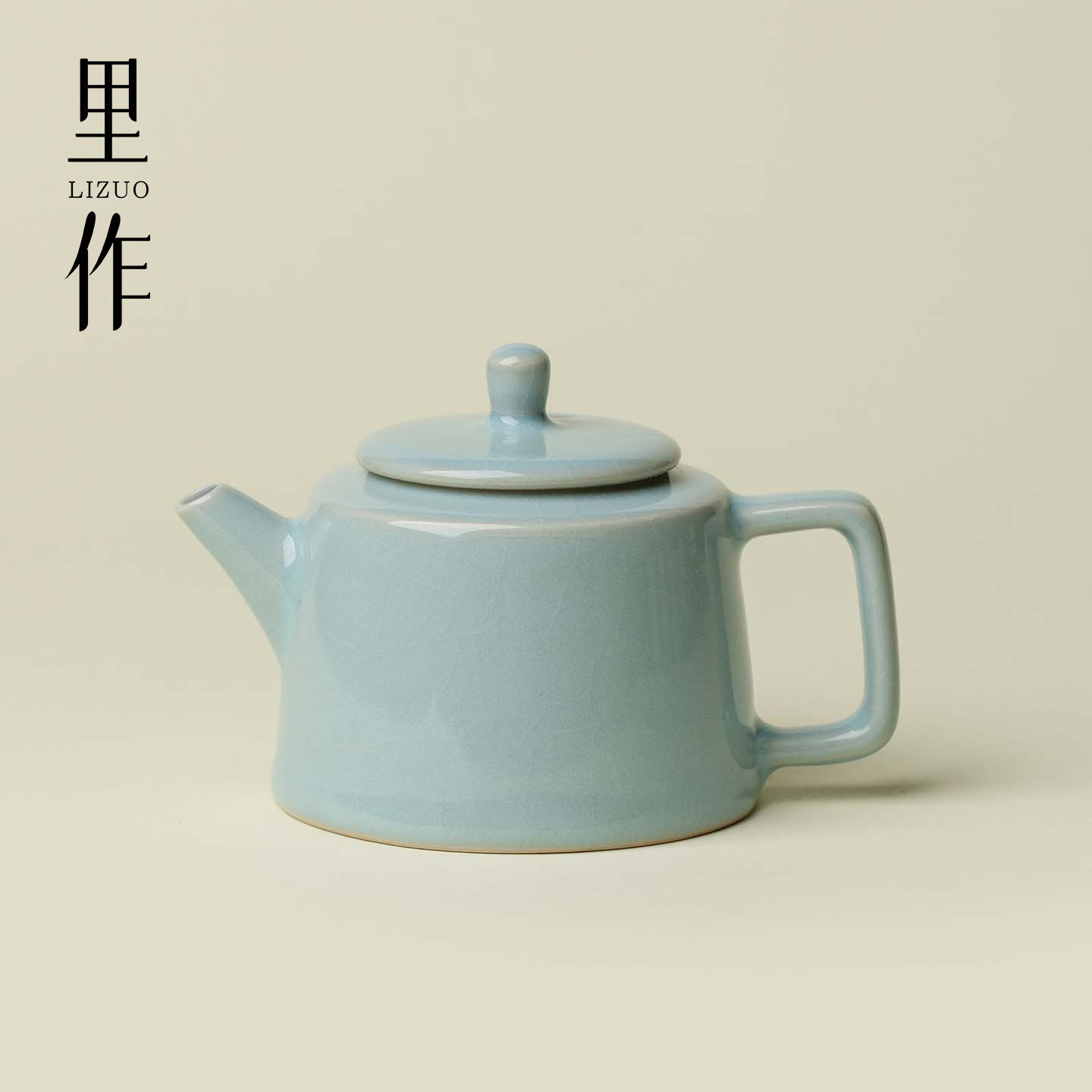 里作 天青汝窑德钟壶全手工陶瓷茶壶新中式功夫茶具泡茶壶泡茶器