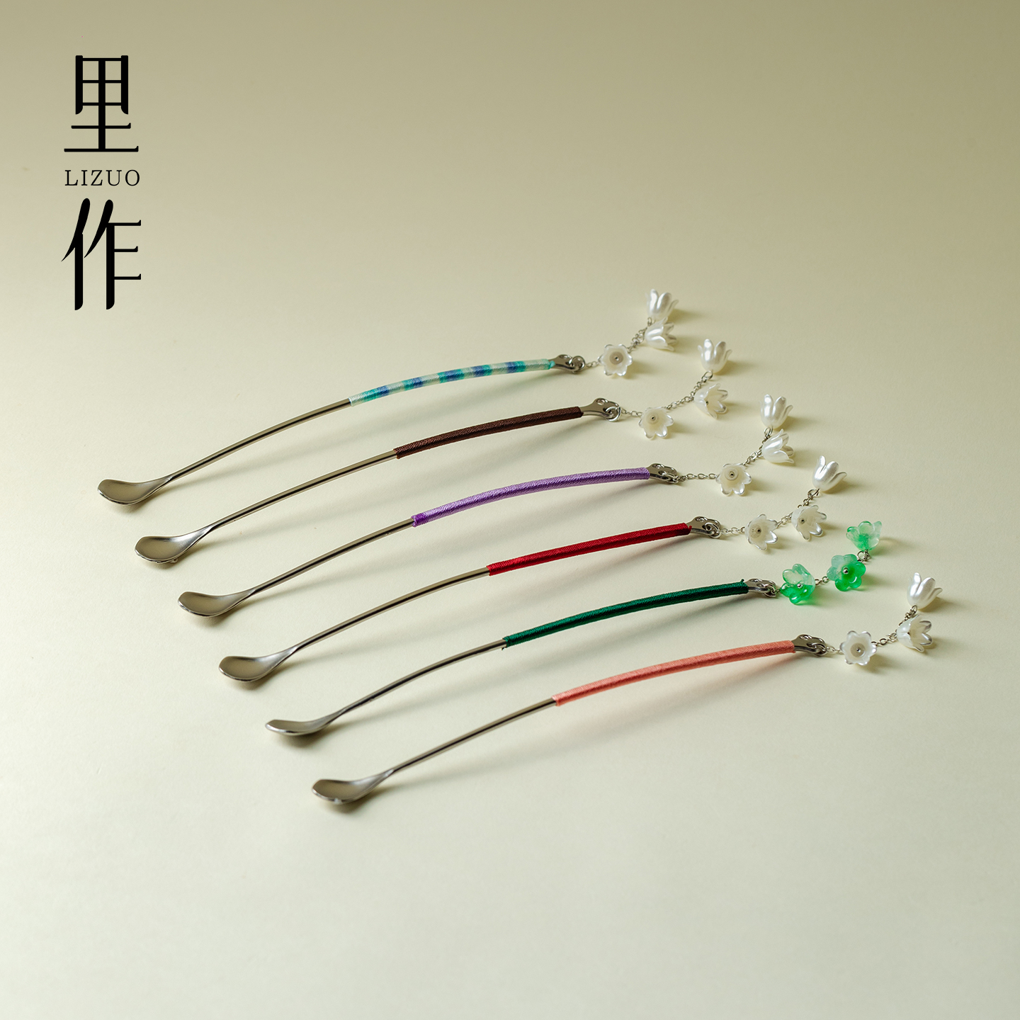 里作流苏扎绳茶拨茶勺茶扒家用新中式六君子茶道零配件取茶器茶匙