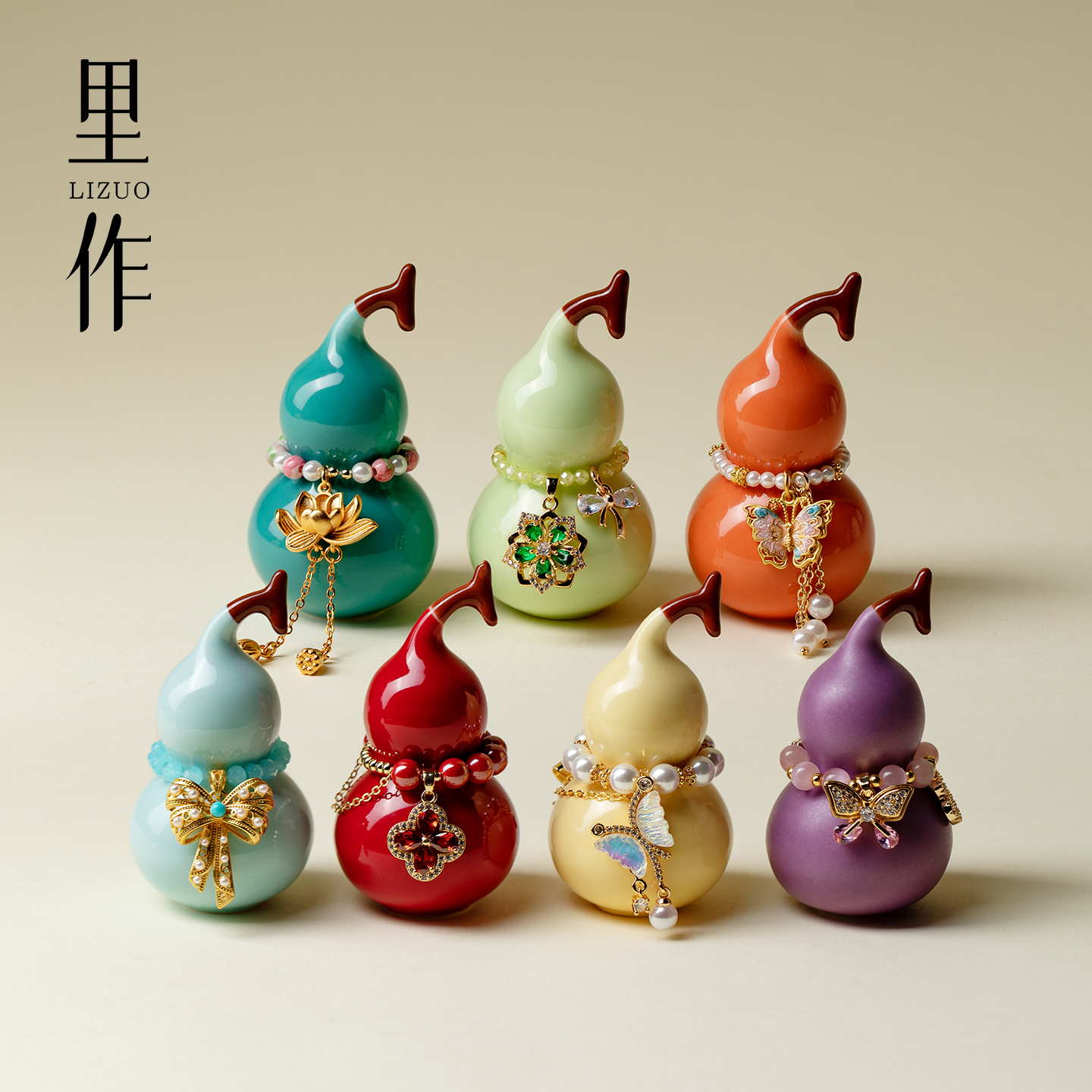 里作 葫芦茶宠茶杯挂件家居创意diy提溜车载装饰摆件茶道配件文玩