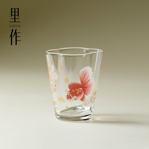 里作金玉满堂高硼硅玻璃茶杯女士专用功夫茶具主人杯小清新品茗杯