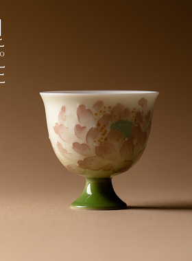 里作 高端有田烧手绘仿宋茶杯景德镇珐华彩品茗杯功夫茶具主人杯