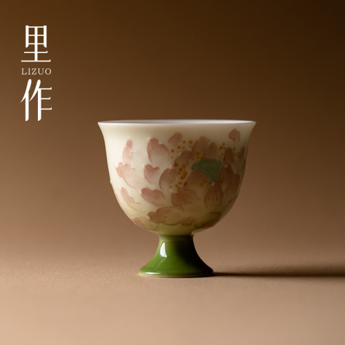 里作 高端有田烧手绘仿宋茶杯景德镇珐华彩品茗杯功夫茶具主人杯