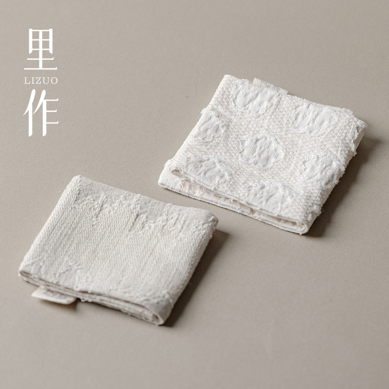 里作日式棉麻可养吸水茶巾创意手工缝制洁巾抹布功夫茶具茶道配件