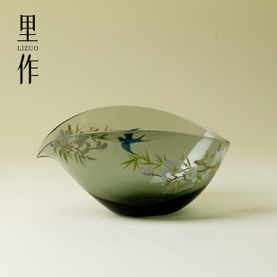 里作透黑燕归来玻璃茶海高硼硅公道杯纯手工耐热分茶器新中式匀杯