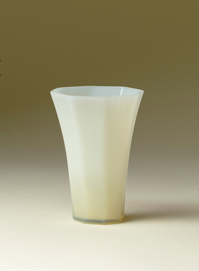 里作冰玉玻璃六方茶杯高端日式手作高硼硅耐热品茗杯功夫茶具单杯