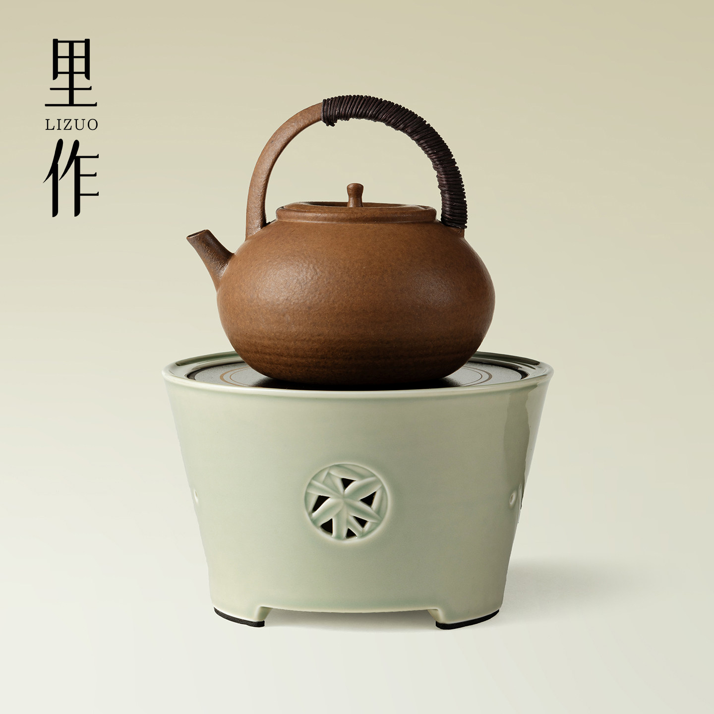 里作 家用青瓷电陶炉中式家用复古煮茶壶套装提梁烧水壶泡茶专用