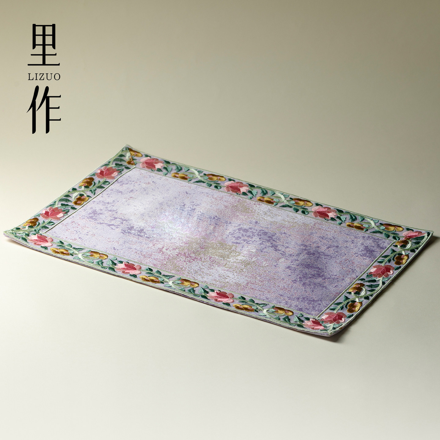 里作 刺子绣高颜值茶席家用精致干泡席新中式手工桌垫子茶道配件