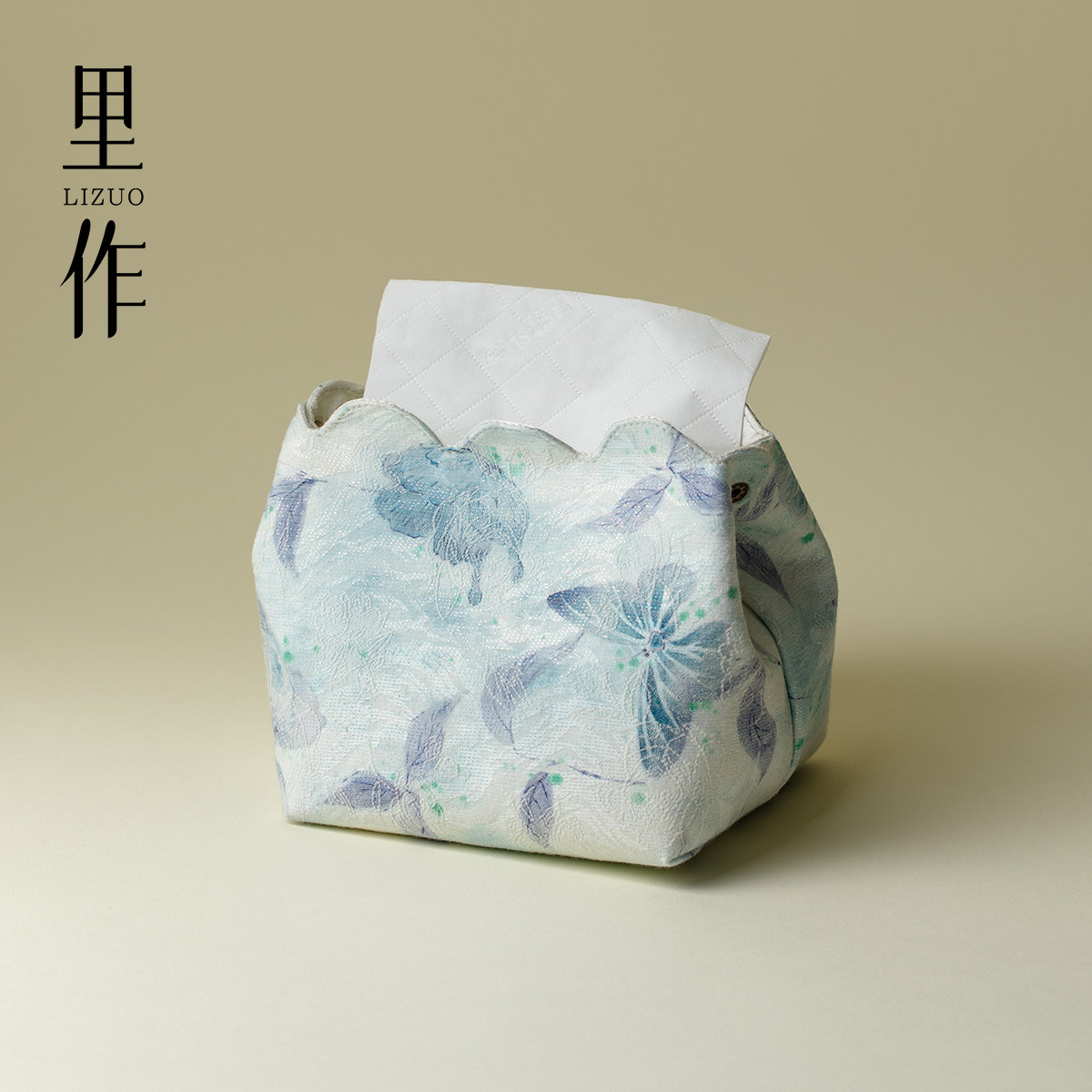 里作高级蓝韵纷蝶纸巾盒高颜值手工抽纸盒家用客厅卧室纸巾收纳盒,收纳整理,纸巾盒,淘宝优惠券,粉丝福利购,淘宝优惠卷