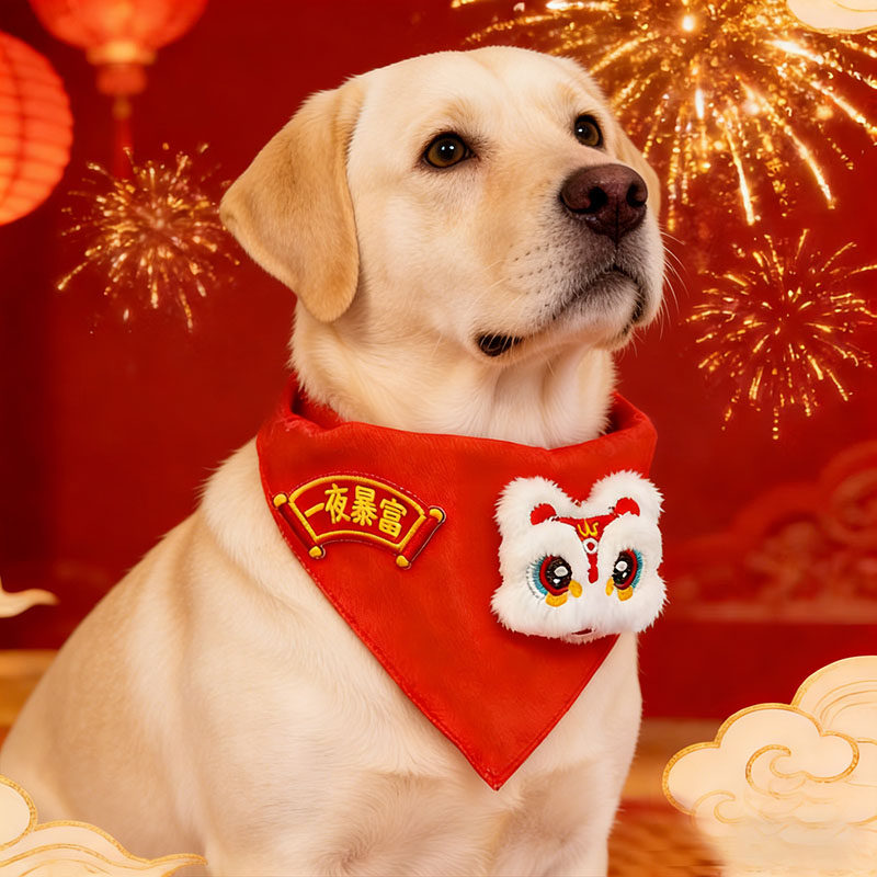 拉布拉多专用宠物狗狗新年围脖口水巾过年配饰喜庆装饰品围兜幼犬,宠物/宠物食品及用品,围巾/口水巾,淘宝优惠券,粉丝福利购,淘宝优惠卷