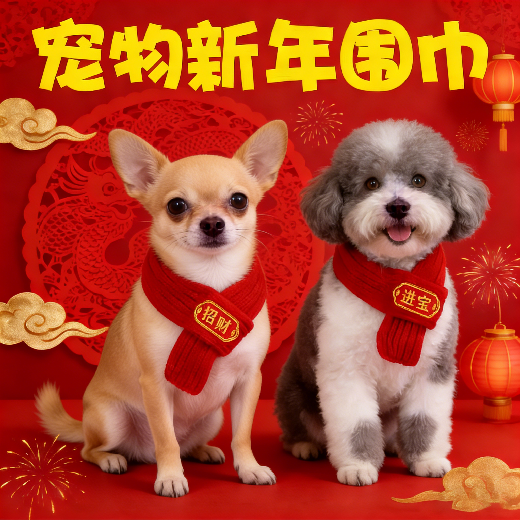 吉娃娃专用狗狗新年喜庆围脖宠物配饰装饰品围巾口水巾小型犬过年,宠物/宠物食品及用品,围巾/口水巾,淘宝优惠券,粉丝福利购,淘宝优惠卷