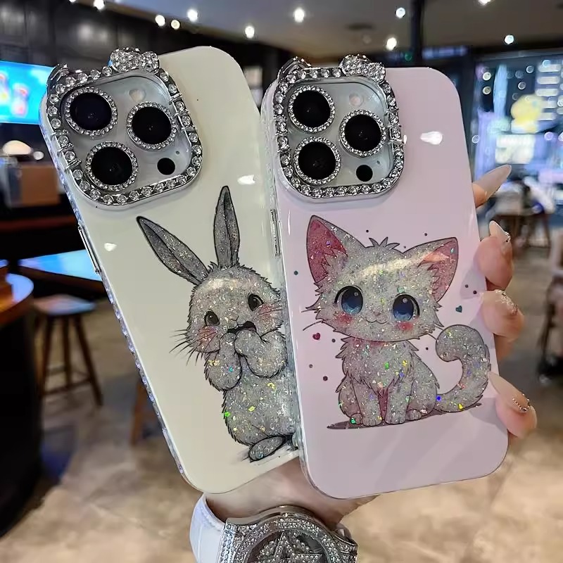 适用苹果手机壳精灵猫咪镜头膜
