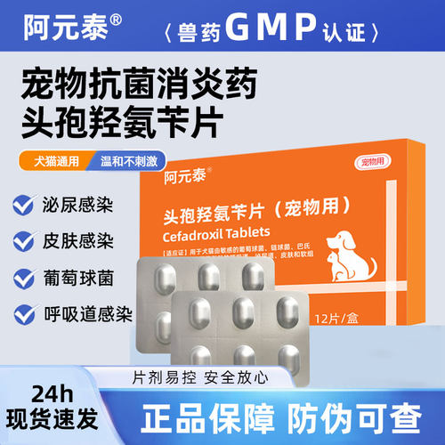 阿元泰头孢羟氨苄狗狗消炎药宠物