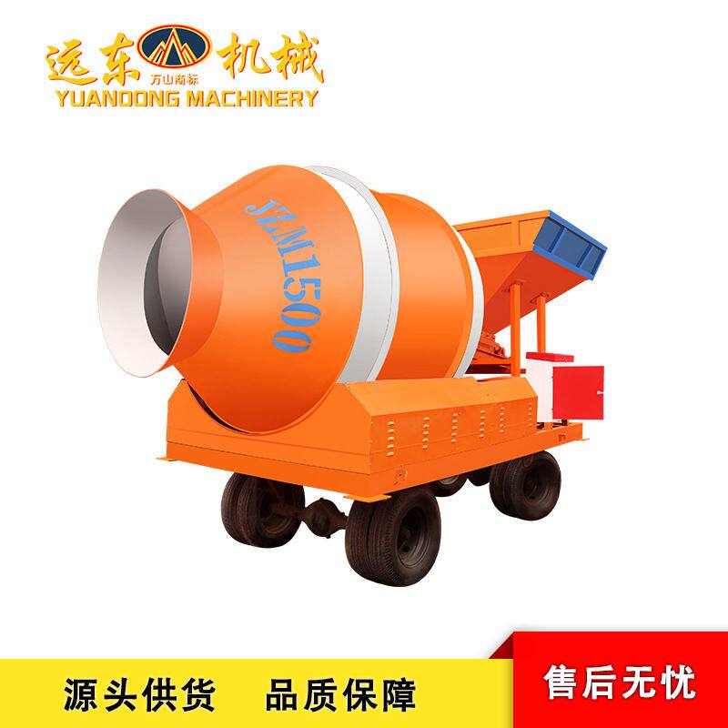 建筑用JZM1500全自动固定斗搅拌机自上料水泥砂浆混凝土滚筒搅拌