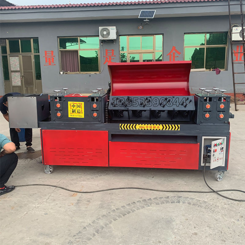 全自动钢管调直机架子管机械大棚管矫正机脚手架管除锈一体机