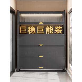 钢制阳台柜家用客厅储物柜子防尘书柜带门多层收纳柜一体靠墙斗柜