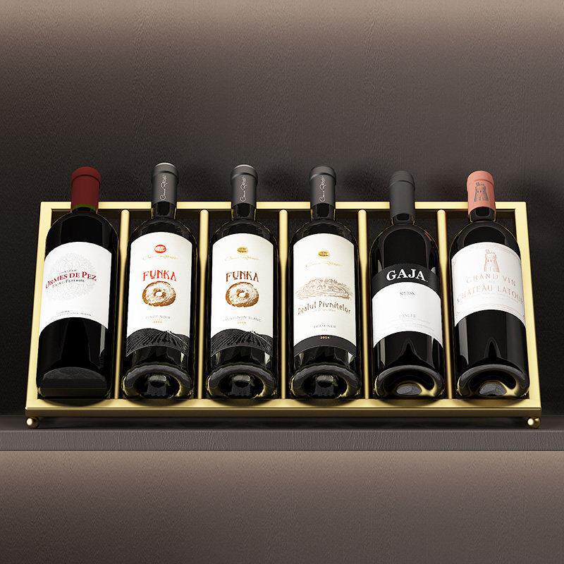 高端红酒架家用桌面斜放酒瓶架子创意葡萄酒柜摆件饭厅酒柜展示架