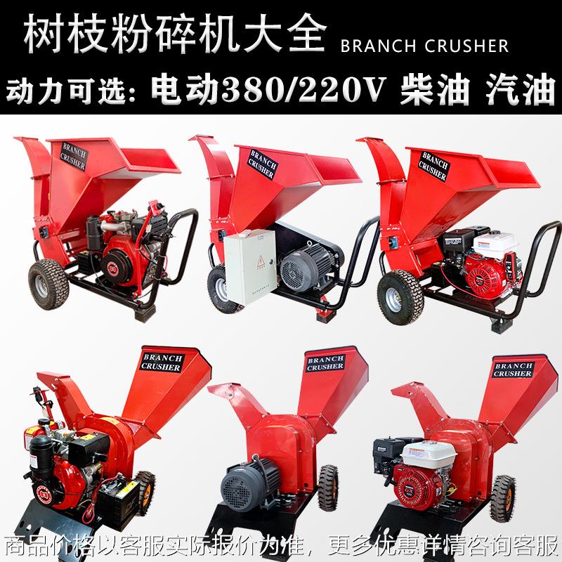 树枝粉碎机柴汽油220电动碎枝机葡萄枝果园苹果桃梨园林绿化厂家