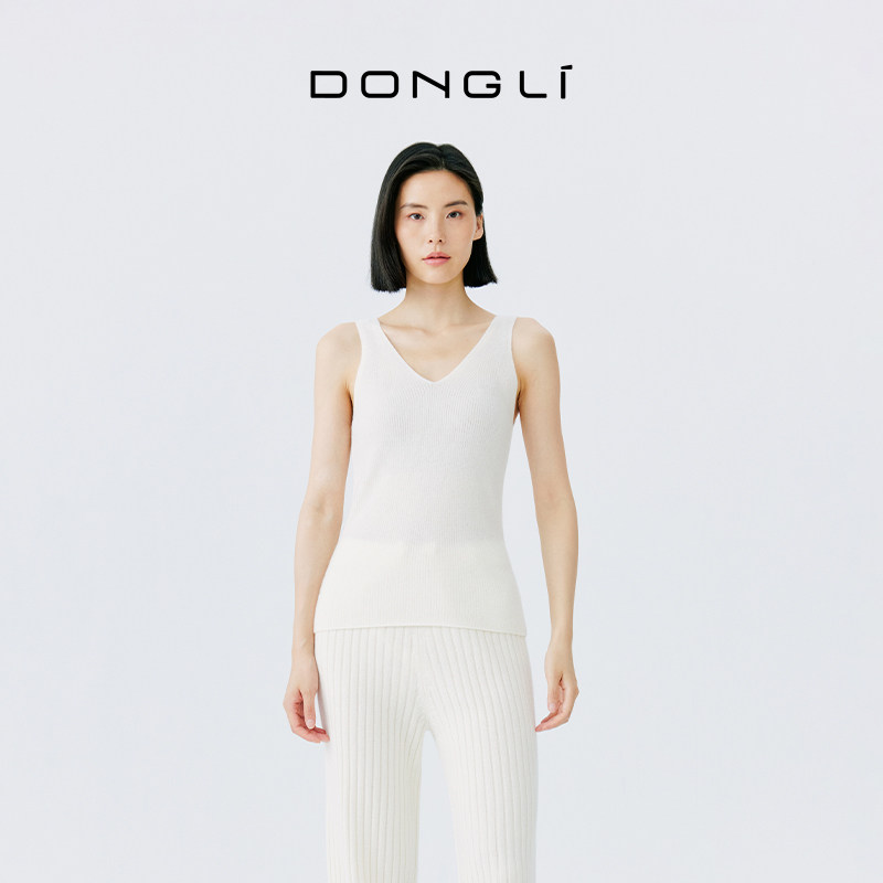 东黎 100%小山羊绒女士秋冬季新款针织V领羊绒背心吊带保暖打底衫,女装/女士精品,背心吊带,淘宝优惠券,粉丝福利购,淘宝优惠卷