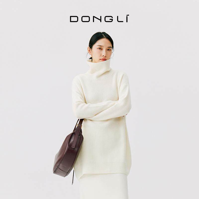 东黎 100%小山羊绒 女士高领前后两穿厚开衫外套韩系慵懒风毛衣,女装/女士精品,羊绒衫,淘宝优惠券,粉丝福利购,淘宝优惠卷