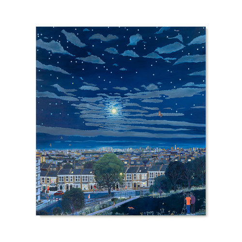 【特惠捡漏】Emma Haworth复刻艺术品挂画治愈系城市风景装饰画芯