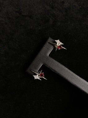 Never Insomnia原创.Auiiss耳钉.银红