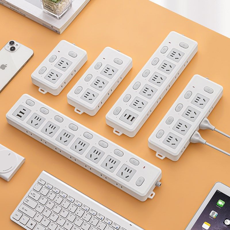 自接线无线插排分控插座不带线插板多孔插位usb排插线板独立开关