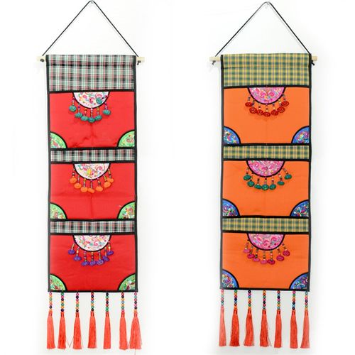 广西壮族民族文化元素绣花挂袋壮乡特色工艺品3月3民俗活动装饰品