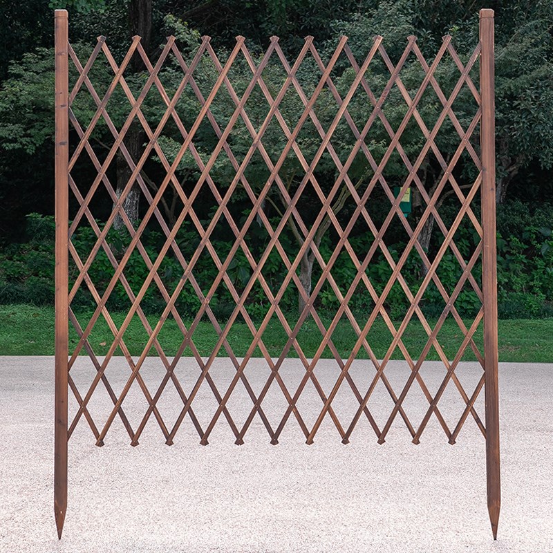 高品质防腐木户外园林栅栏庭院围栏花架爬藤架别墅木栅栏碳化木架