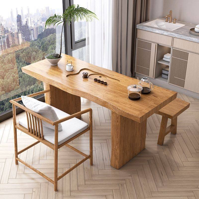 茶桌椅办公全套定制家用实木茶几阳台小茶台新中式时尚组装泡茶桌