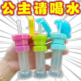 露思同款吸管盖瓶口转换盖矿泉水瓶盖口红带妆宝宝喝水吸管盖卡通